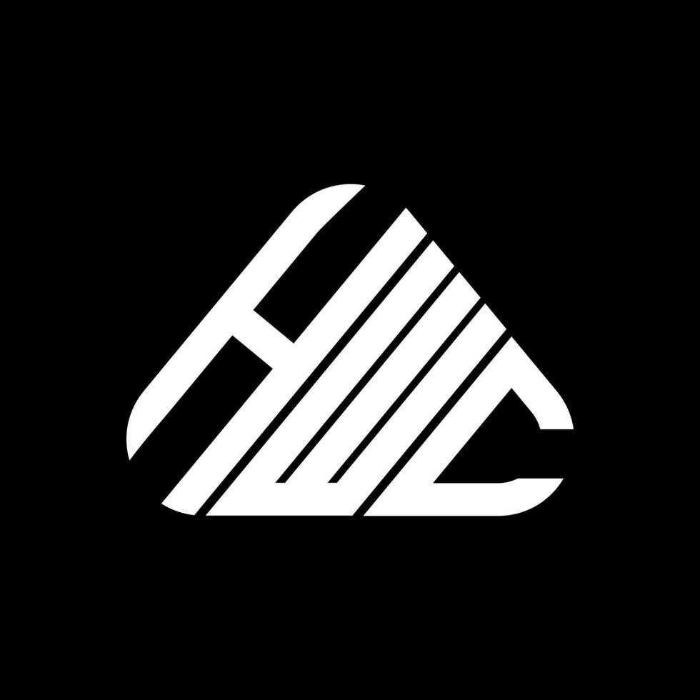 design criativo do logotipo da carta hwc com gráfico vetorial, logotipo simples e moderno do hwc. vetor