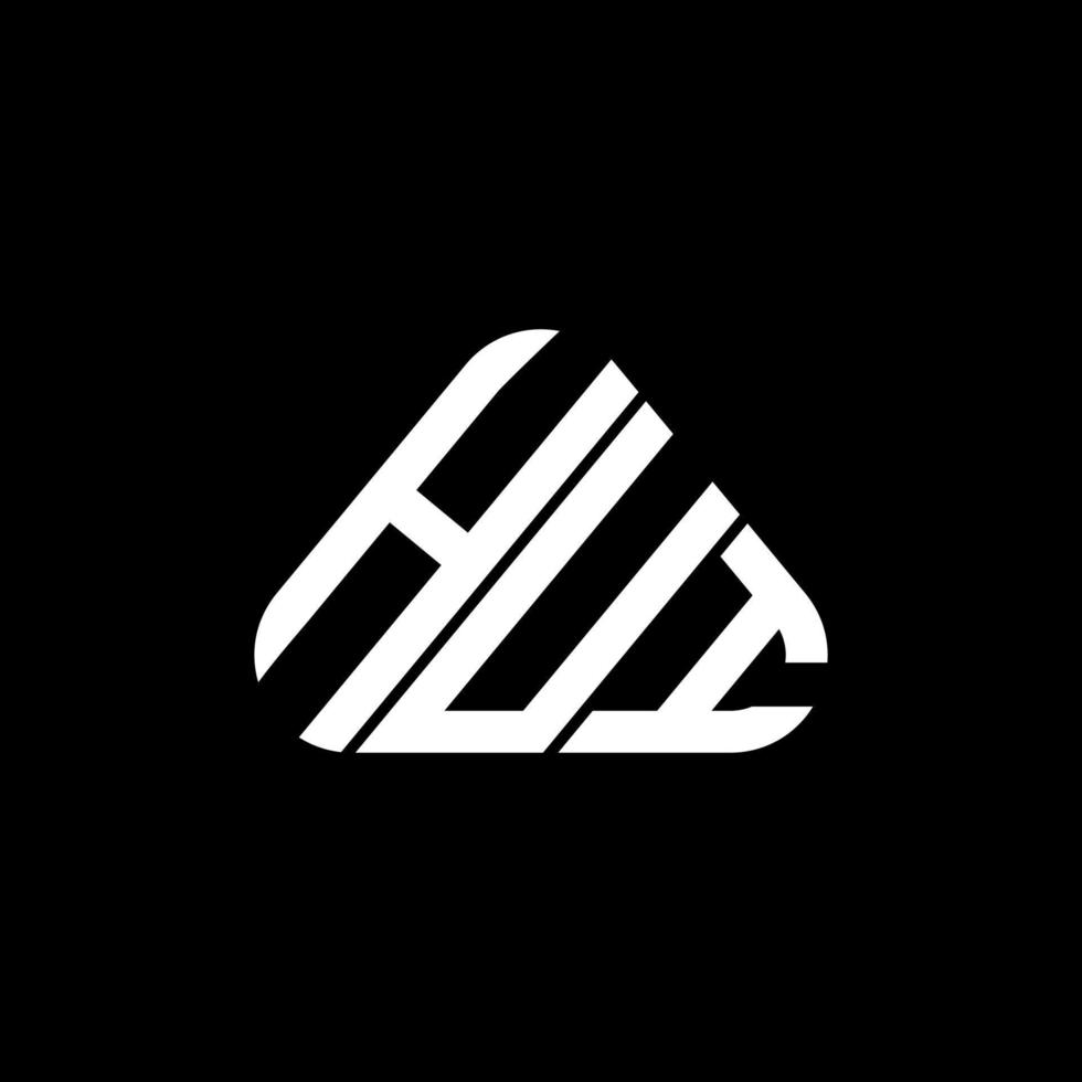 design criativo do logotipo da letra hui com gráfico vetorial, logotipo simples e moderno hui. vetor