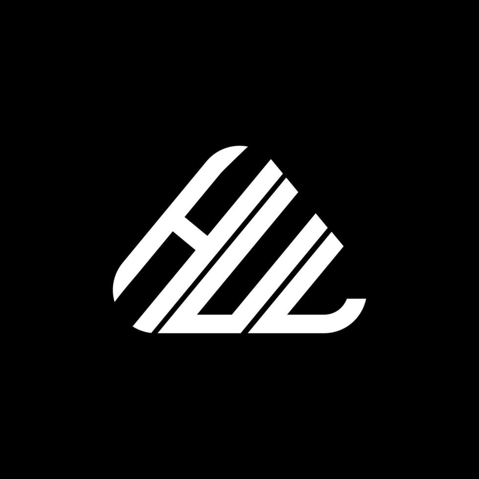 hul letter logo design criativo com gráfico vetorial, hul logotipo simples e moderno. vetor