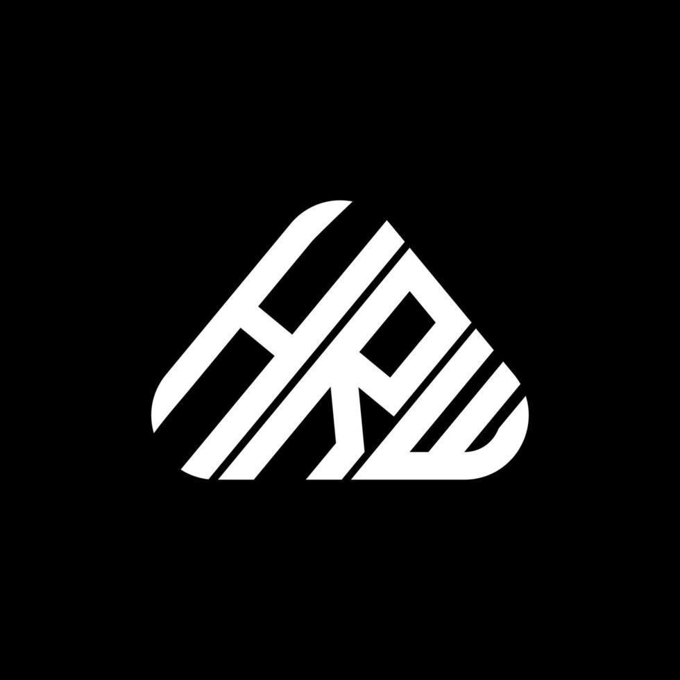 design criativo do logotipo da carta hrw com gráfico vetorial, logotipo simples e moderno do hrw. vetor