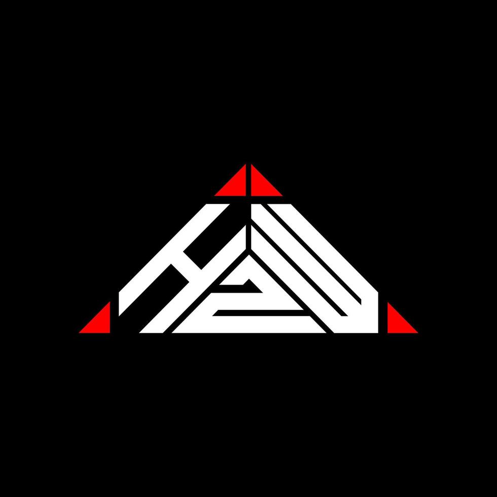 design criativo do logotipo da letra hzw com gráfico vetorial, logotipo simples e moderno do hzw. vetor