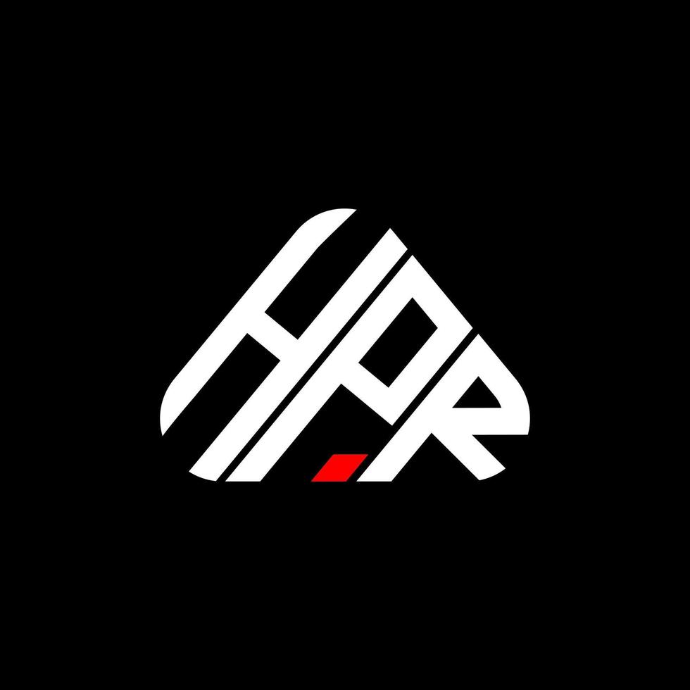 design criativo do logotipo da carta hpr com gráfico vetorial, logotipo simples e moderno da hpr. vetor