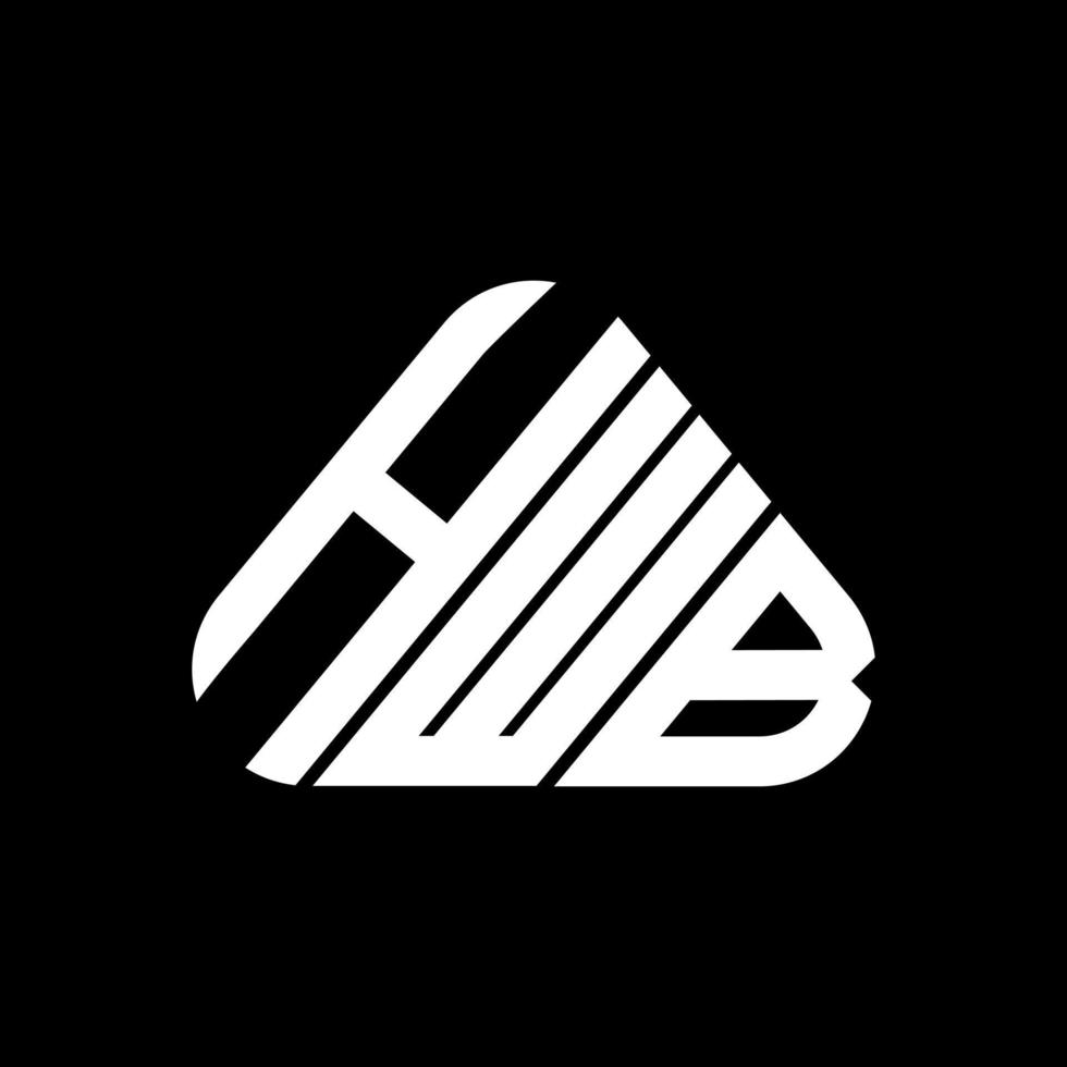 design criativo do logotipo da letra hwb com gráfico vetorial, logotipo simples e moderno do hwb. vetor