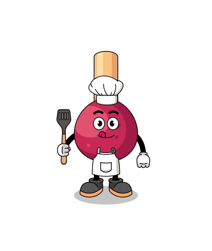 ilustração de mascote do chef de fósforos vetor