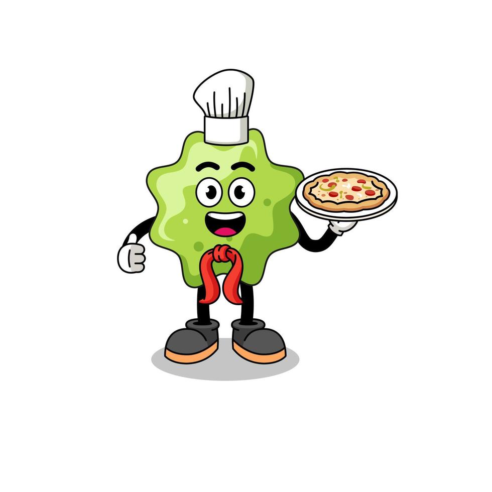 ilustração de splat como chef italiano vetor