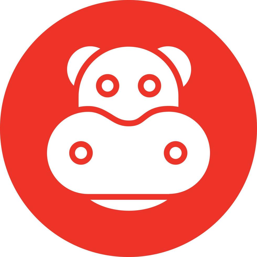 design de ícone de vetor de hipopótamo