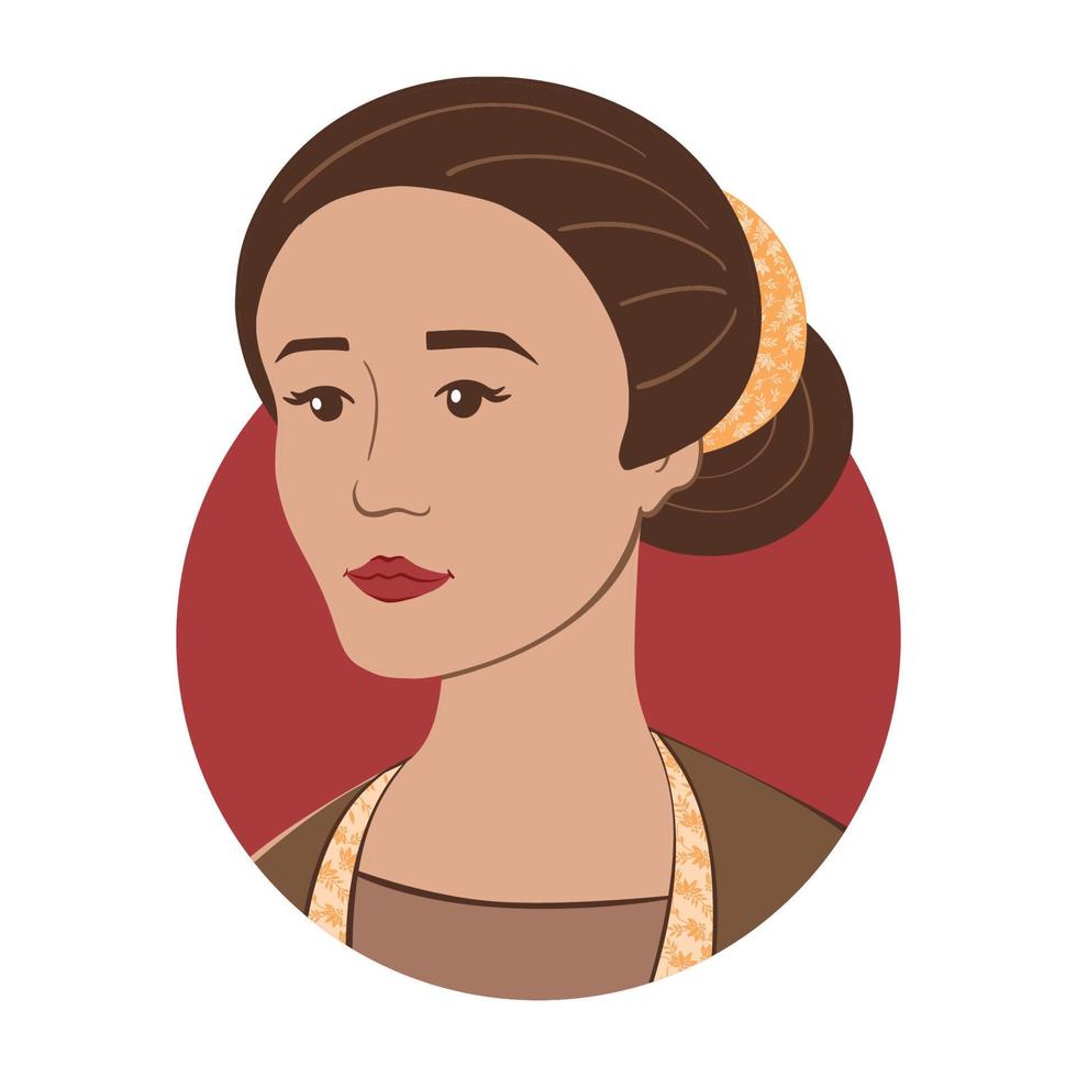 selamat hari kartini. tradução feliz dia de kartini. vetor