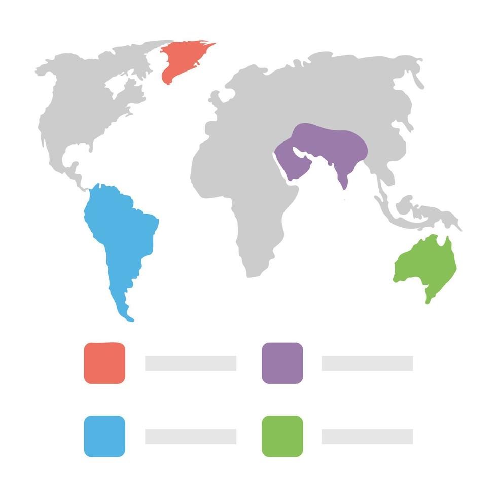 conceitos modernos de cartograma vetor