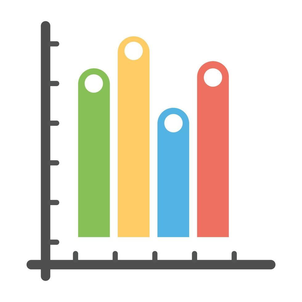 gráfico de colunas na moda vetor