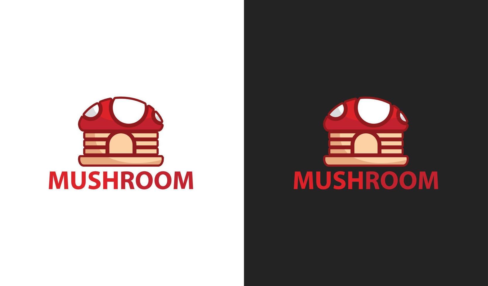 design simples do logotipo da loja de cogumelos vetor