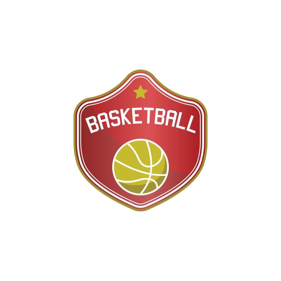 logotipo da equipe esportiva de basquete vetor