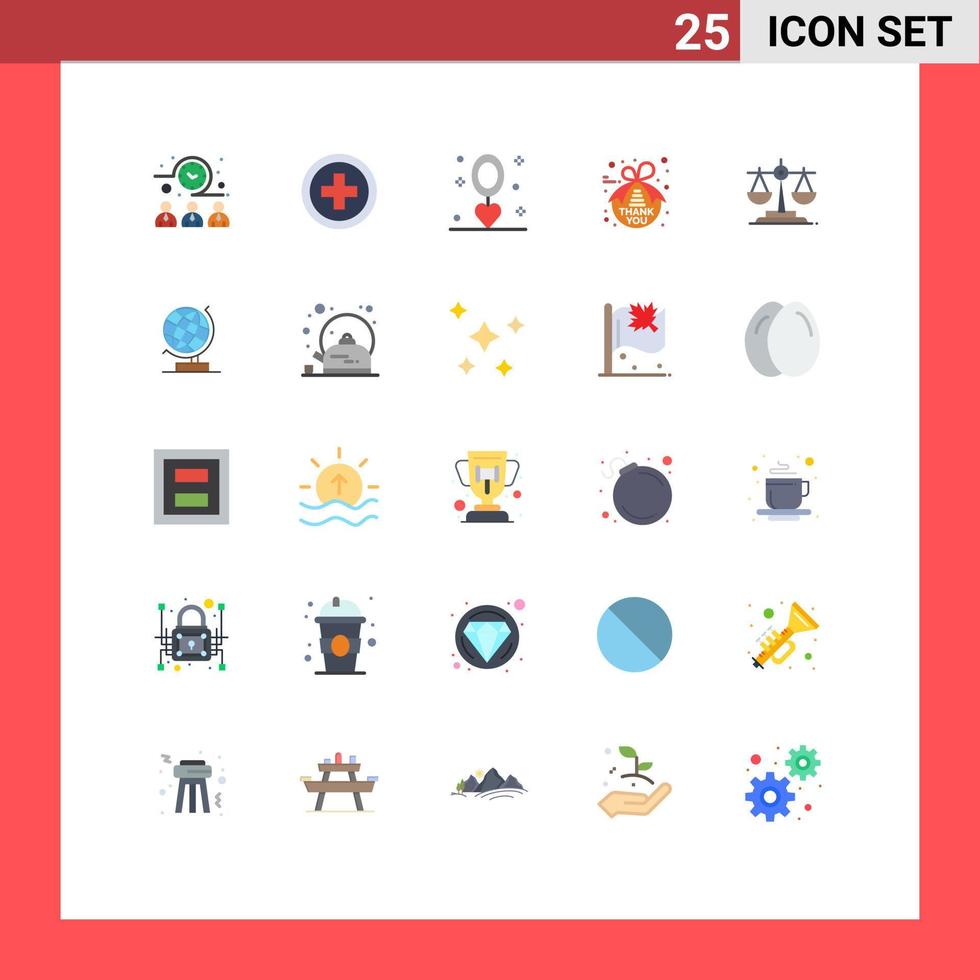 conjunto de 25 sinais de símbolos de ícones de interface do usuário modernos para o evento de ação de graças da irlanda nota de agradecimento elementos de design de vetores editáveis