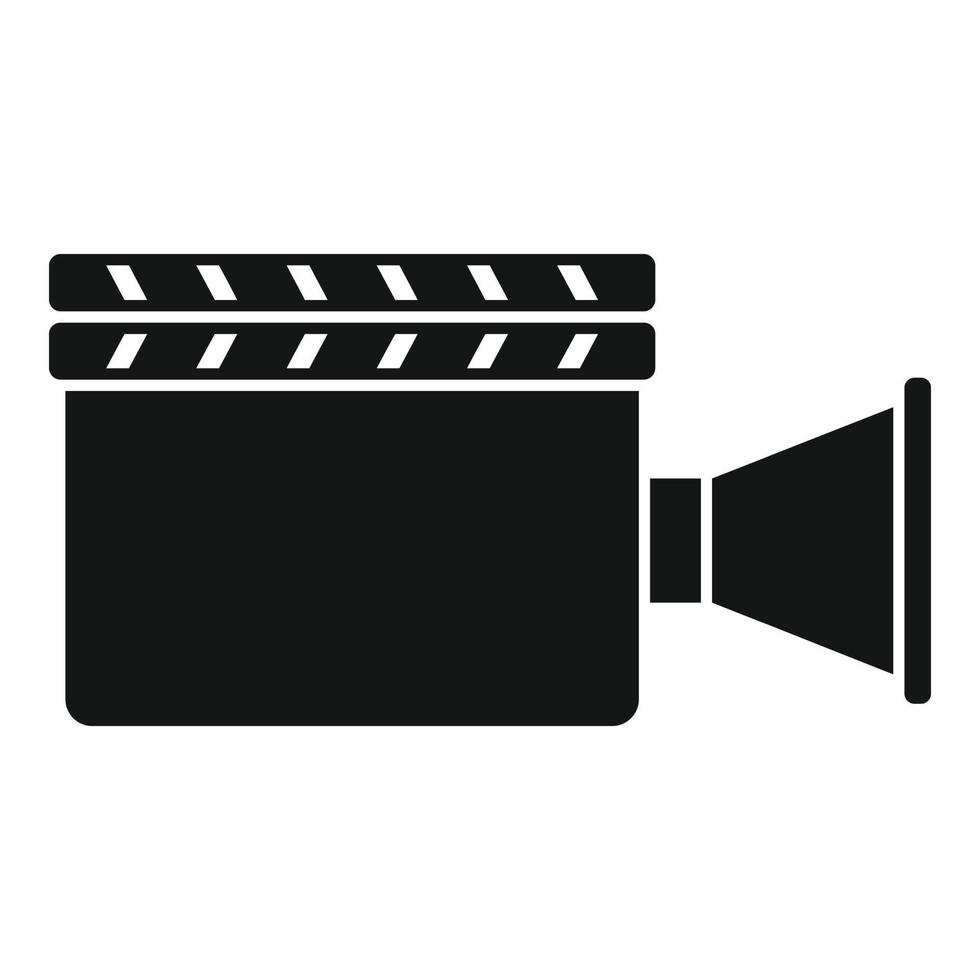 vetor simples do ícone do badalo do filme. quadro de cinema