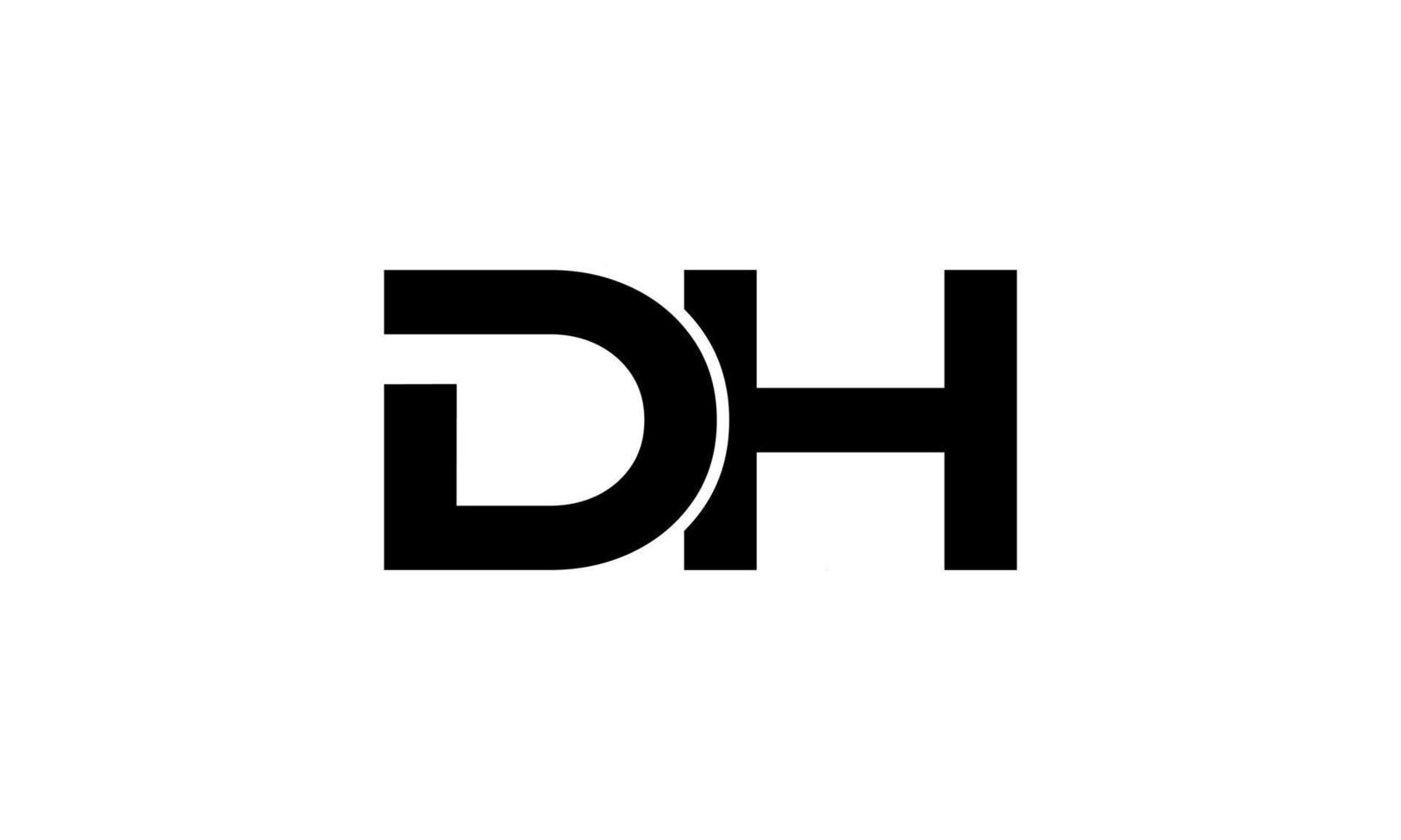 dh design de logotipo. letra dh inicial design de logotipo monograma vector design pro vector.
