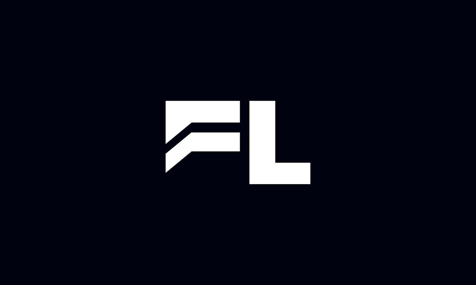 fl design de logotipo. letra fl inicial design de logotipo monograma vector design pro vector.