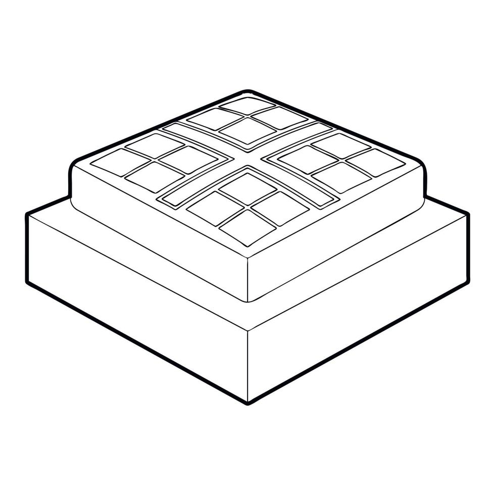 ícone de base de beisebol, estilo de estrutura de tópicos vetor