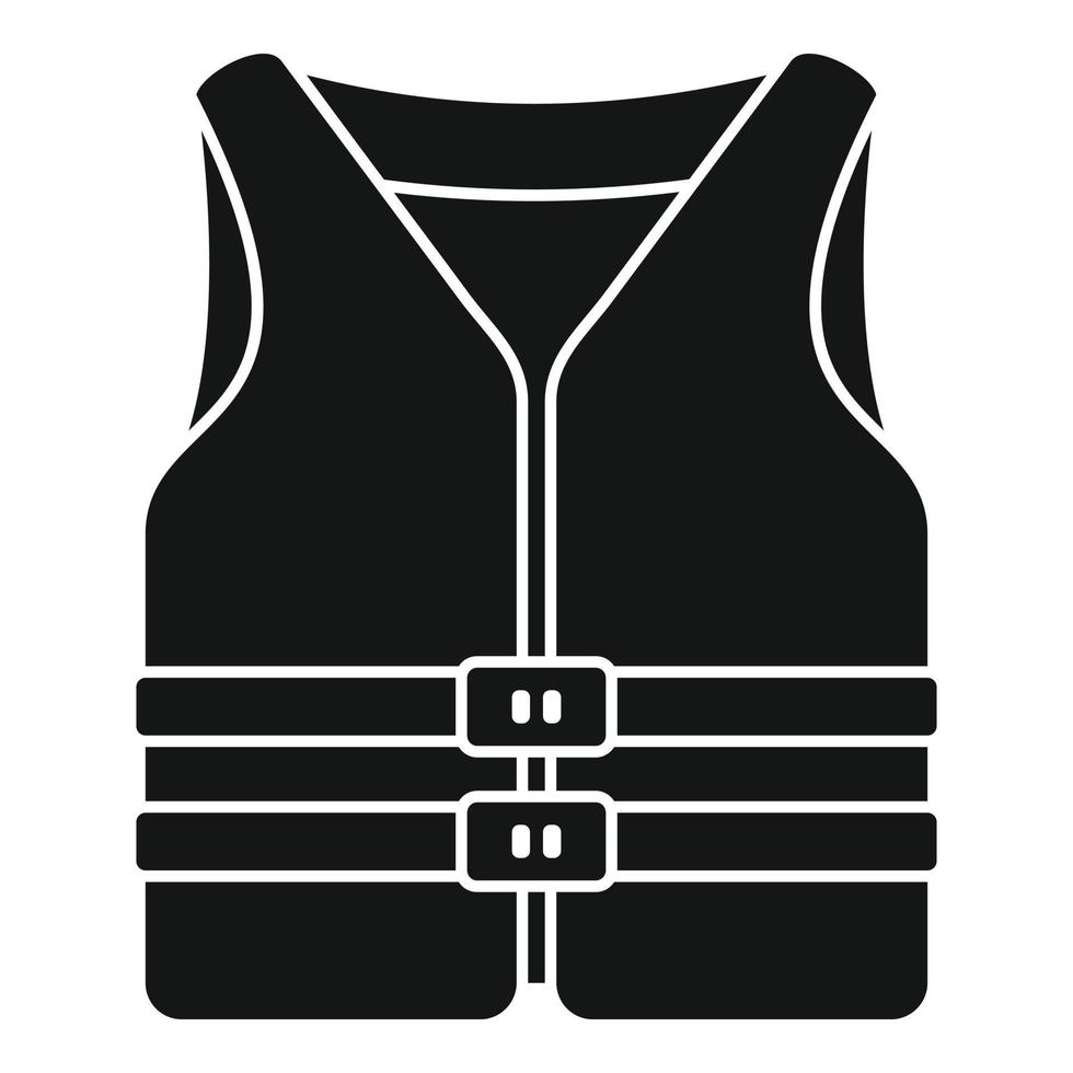 vetor simples de ícone de colete de resgate. jaqueta de segurança