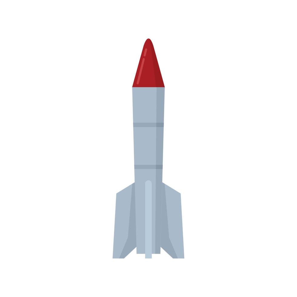 vetor plano isolado de ícone voador de míssil