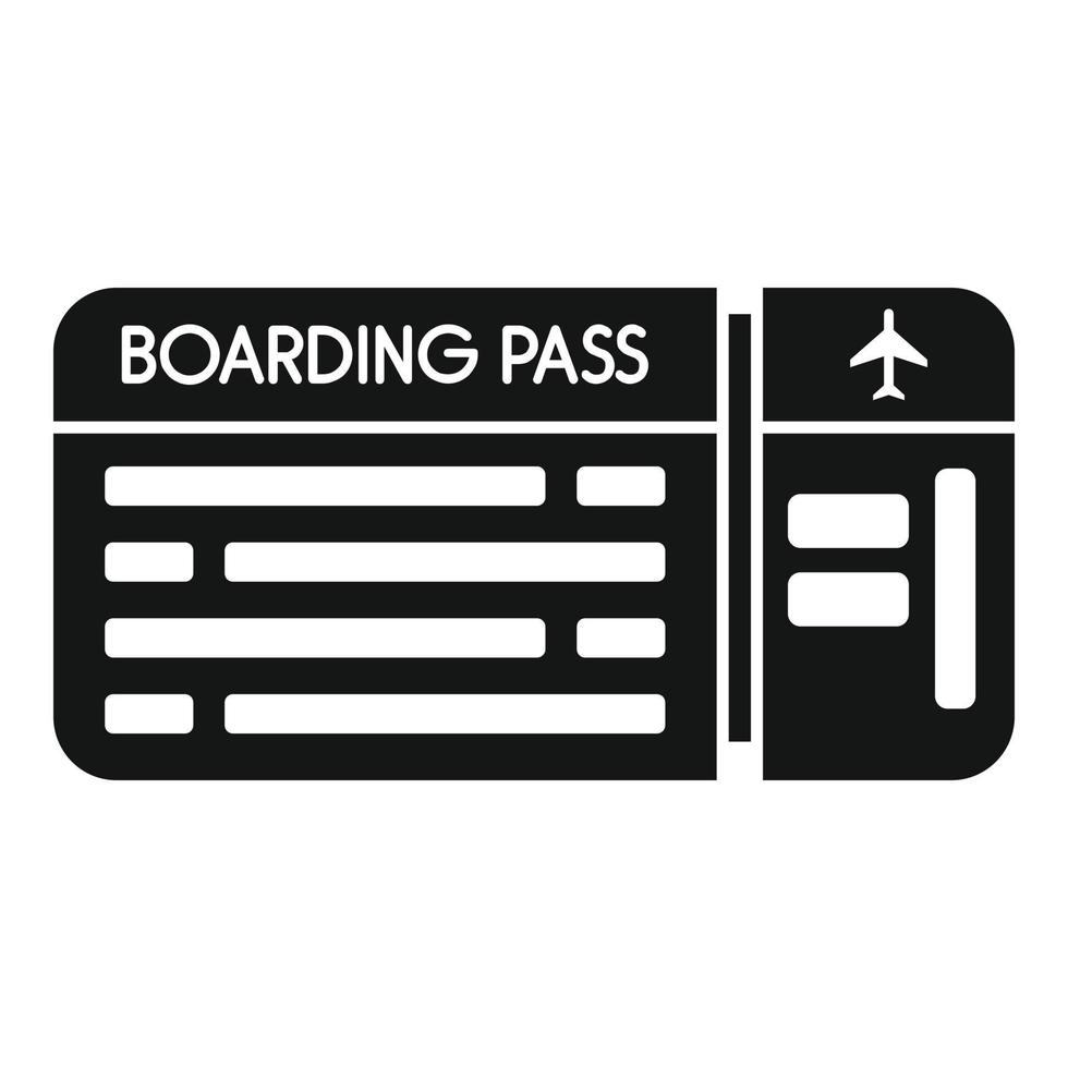 vetor simples de ícone de passagem aérea de férias. viagem de avião