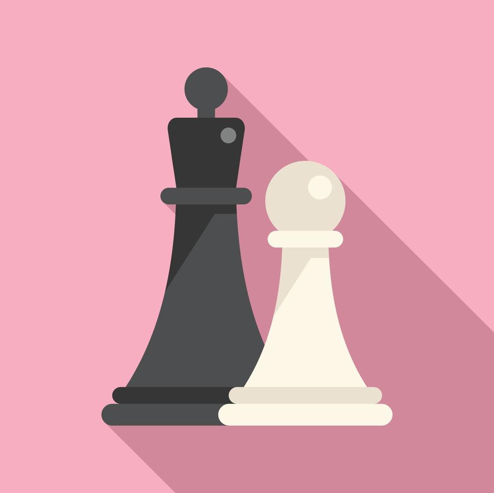 vetor plana de ícone de solução de xadrez. problema de negócios