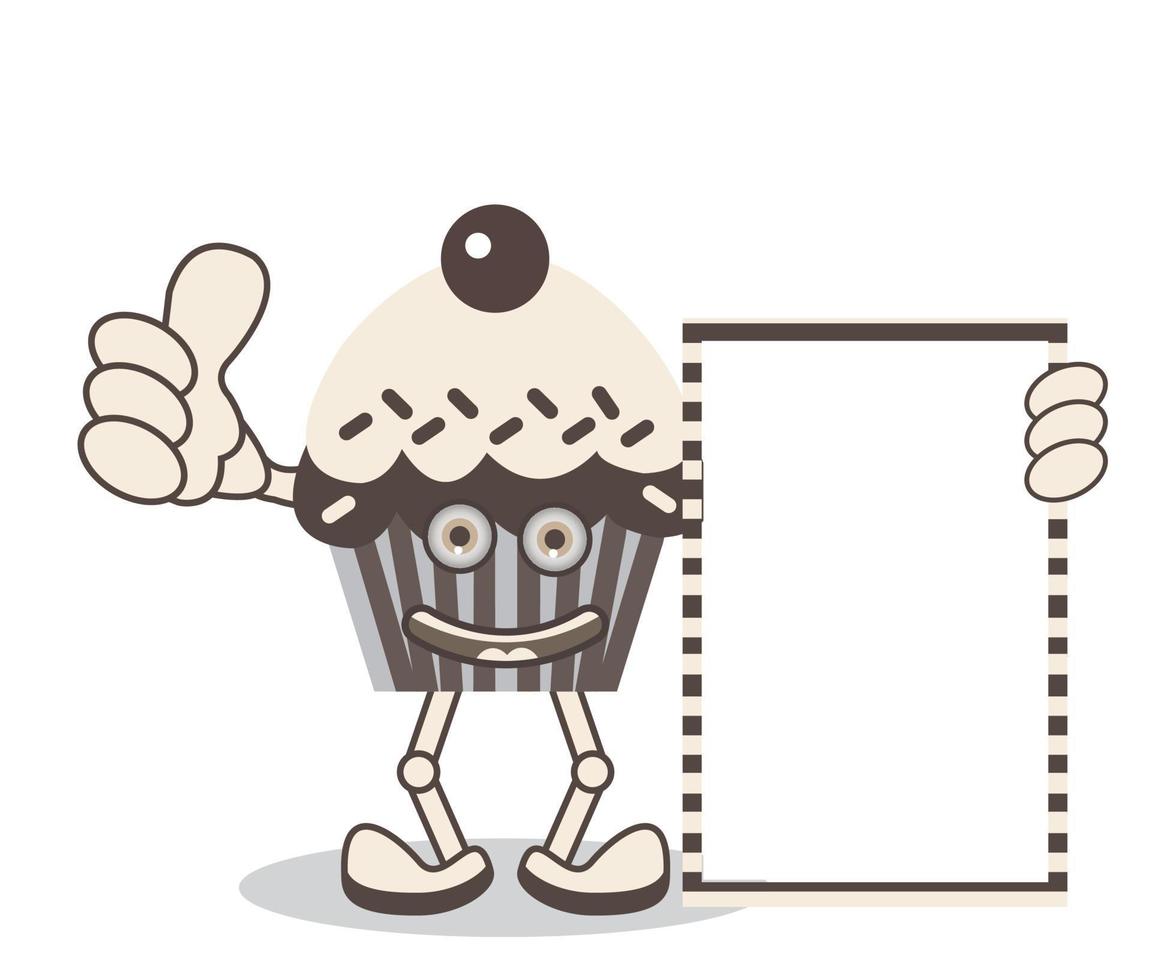 ilustração de banner de cupcake vetor