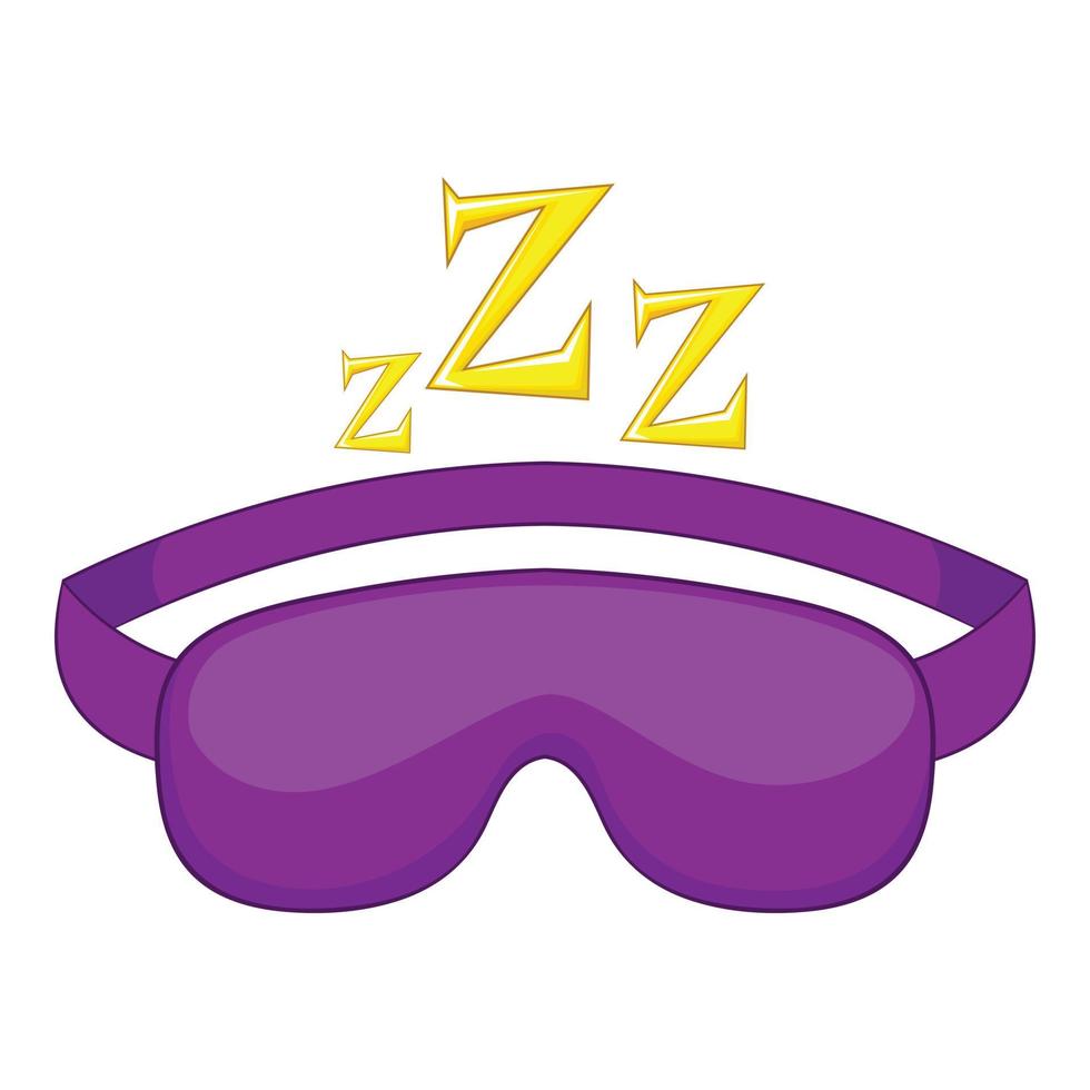 ícone da máscara de dormir, estilo cartoon vetor