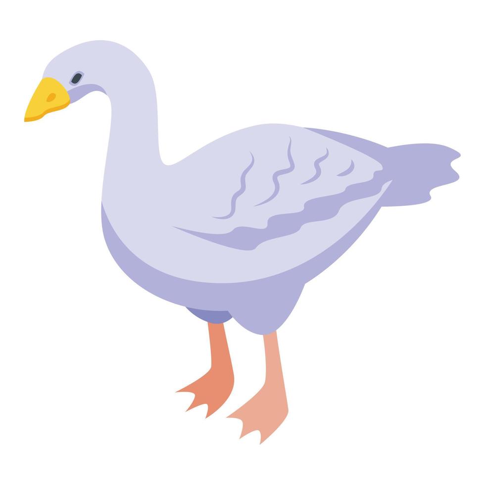 vetor isométrico de ícone de ganso. comida de pato