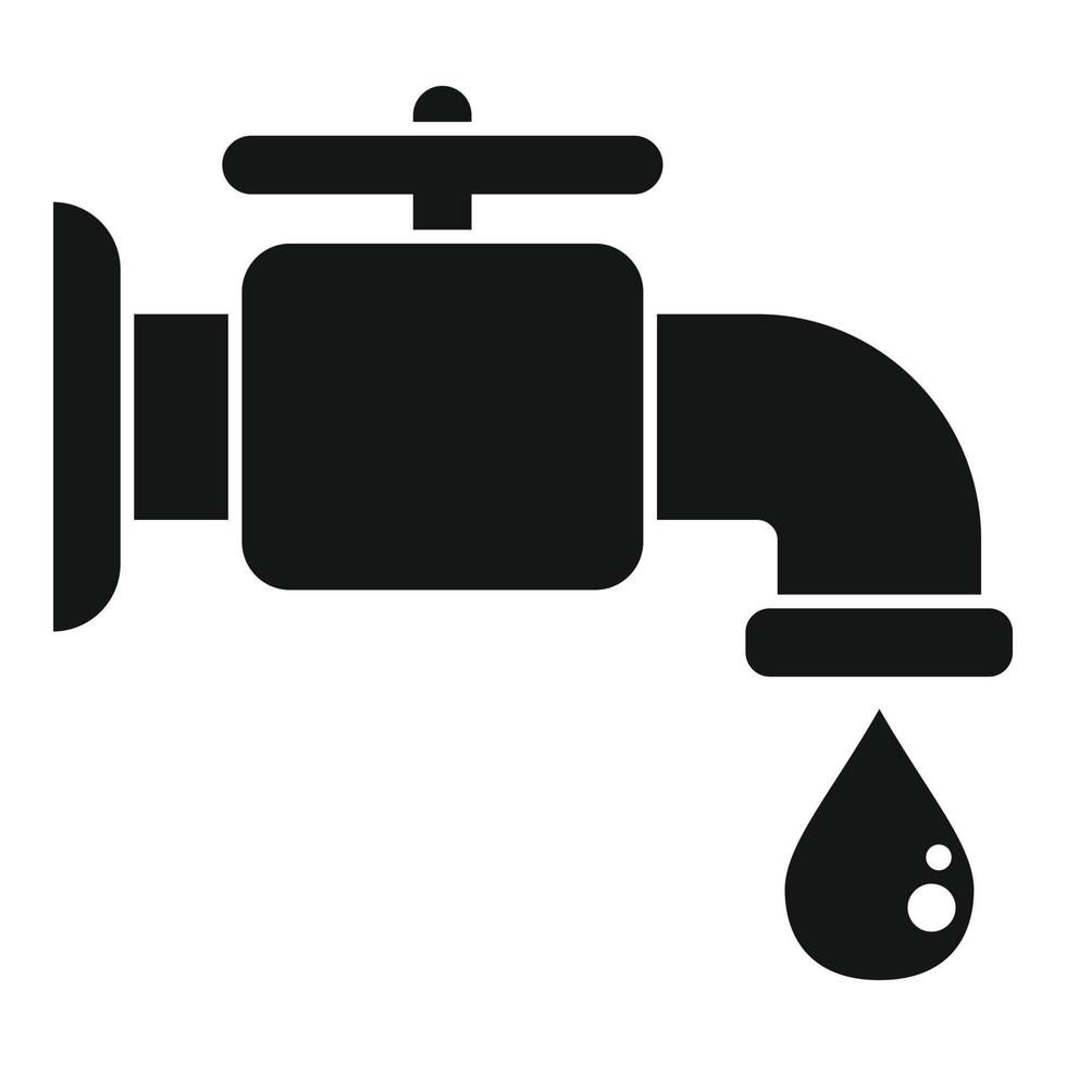 vetor simples de ícone de torneira de água de economia. consumo inteligente