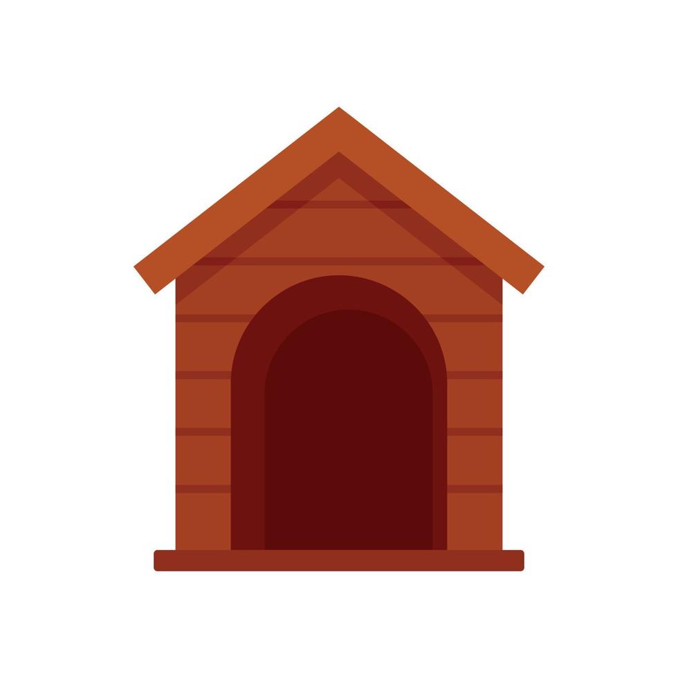 ícone de casa de madeira de cachorro vetor plano isolado