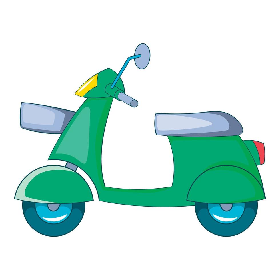 ícone de moto scooter, estilo cartoon vetor