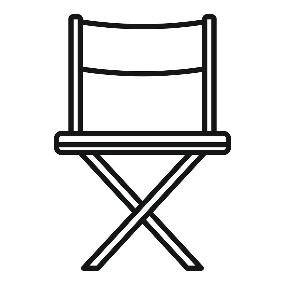 vetor de esboço de ícone de cadeira de diretor de cinema. filme de cinema