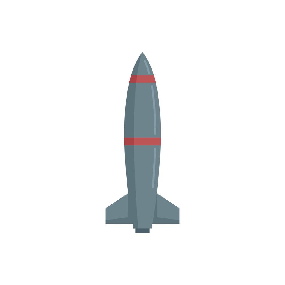 ícone de ataque de míssil vetor plano isolado