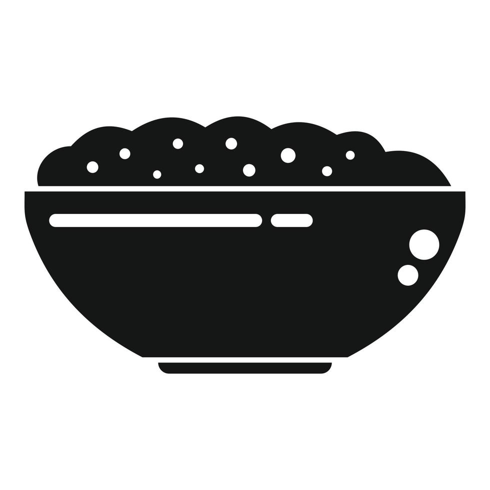 mash batata tigela ícone vetor simples. prato de comida