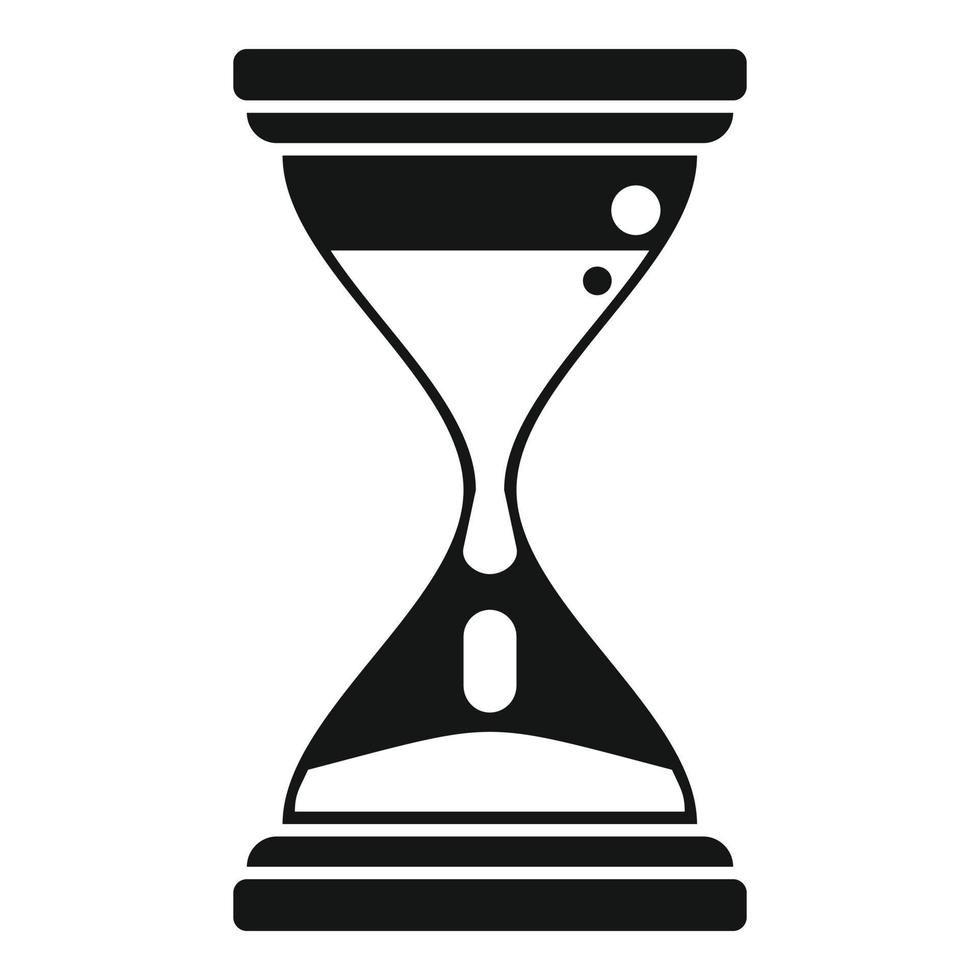 vetor simples de ícone de ampulheta. projeto do relógio