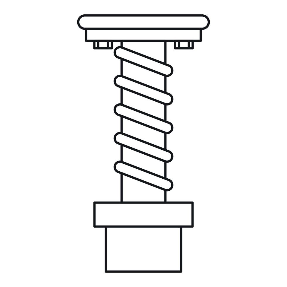 ícone da ferramenta espiral, estilo de estrutura de tópicos vetor
