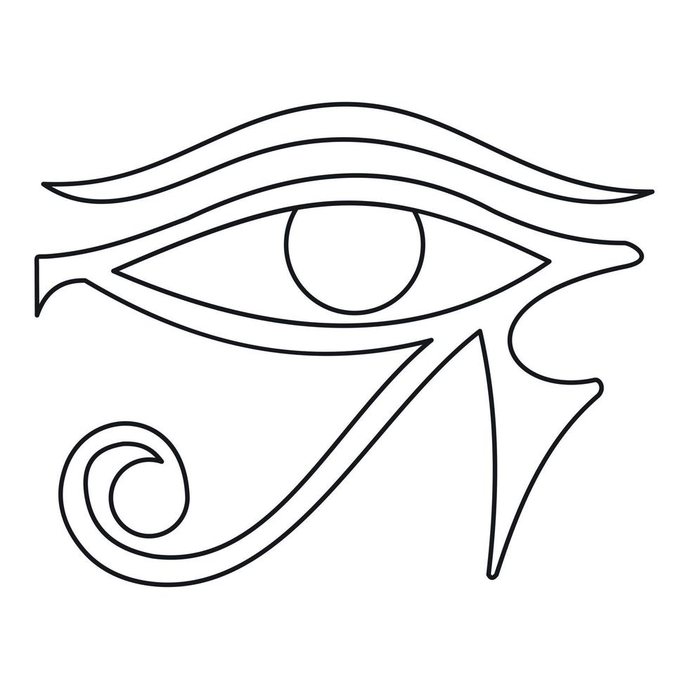 ícone do olho de horus, estilo de estrutura de tópicos vetor