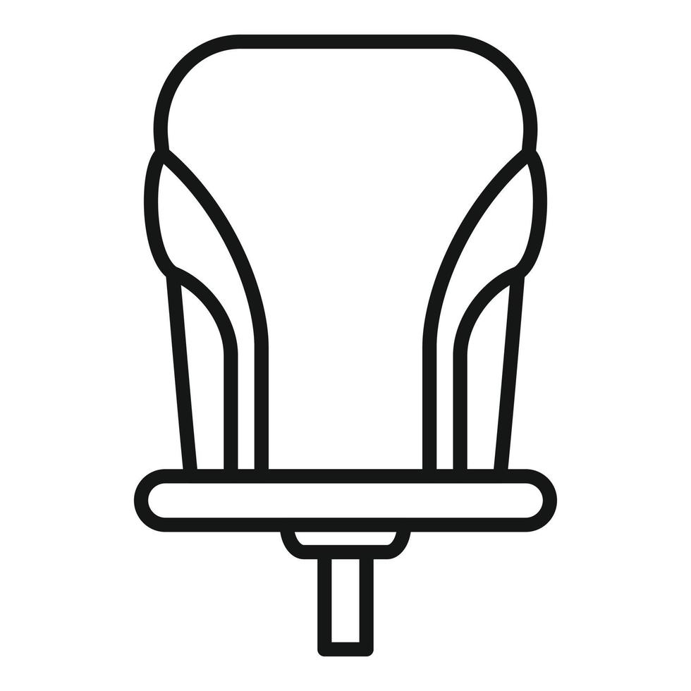 vetor de contorno de ícone de assento de bicicleta de criança. brinquedo de motociclista