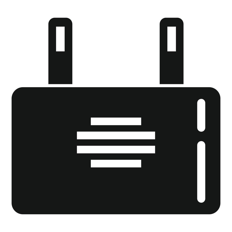 vetor simples de ícone de capacitor elétrico. componente resistor