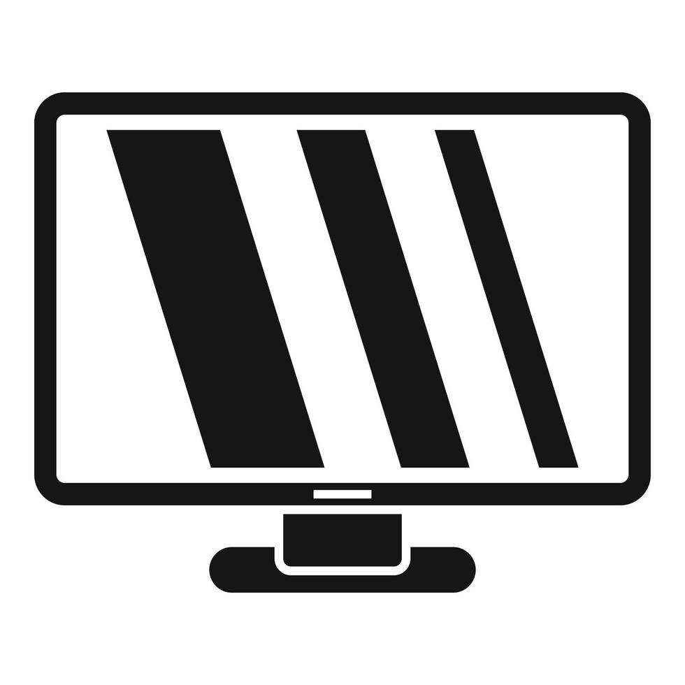 vetor simples do ícone do monitor digital. monitor de computador