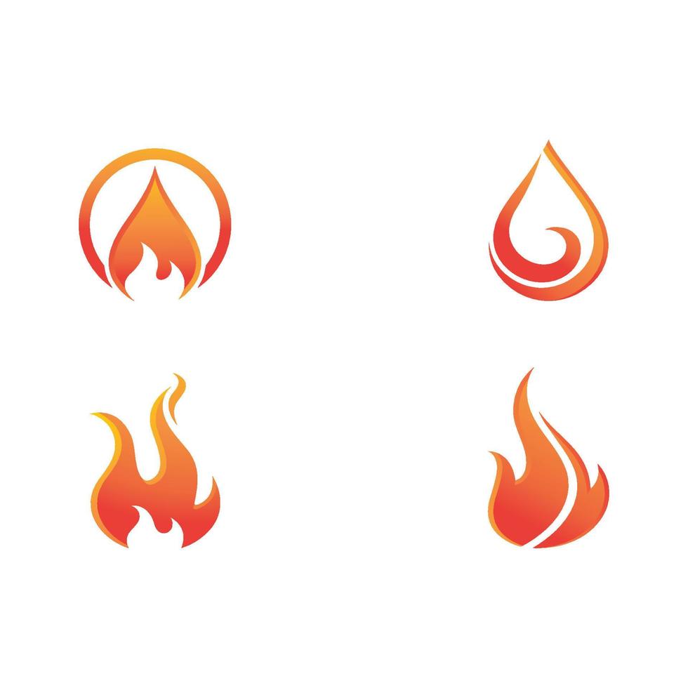 modelo de logotipo de chama de fogo ícone de vetor logotipo de óleo, gás e energia