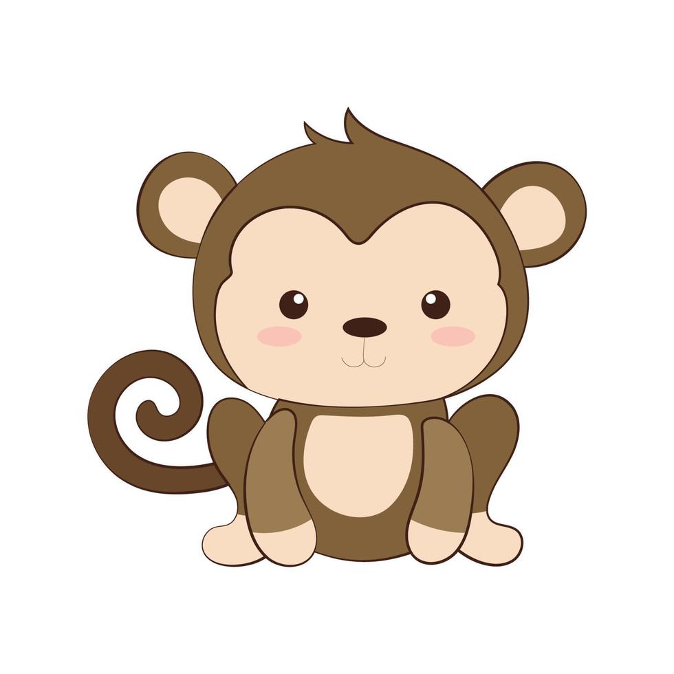 ilustração vetorial de um macaco em um estilo de desenho animado vetor