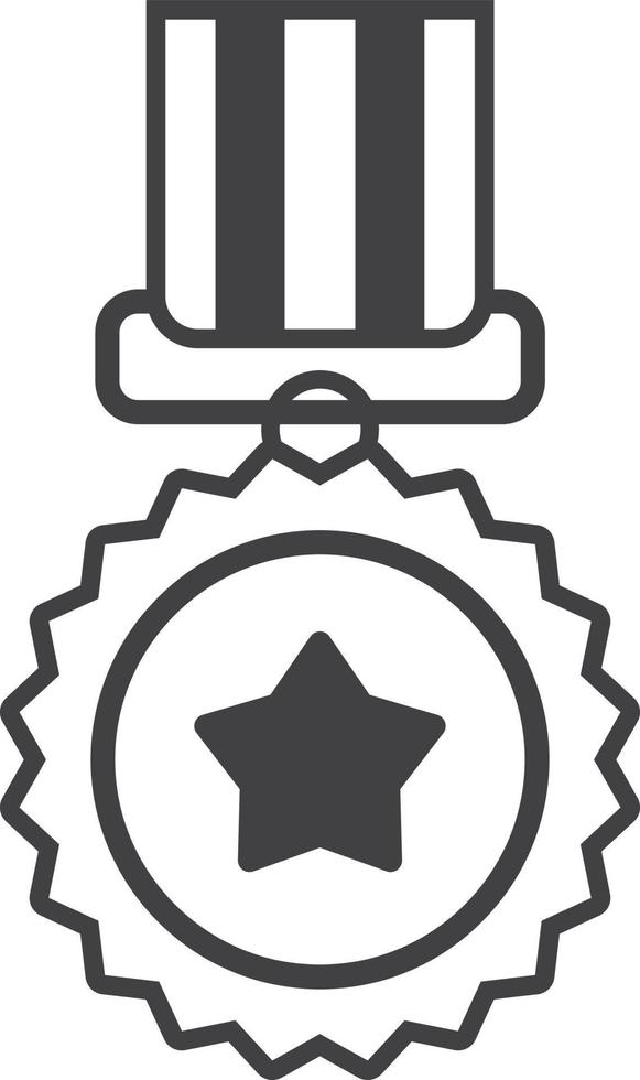 ilustração de medalha em estilo minimalista vetor
