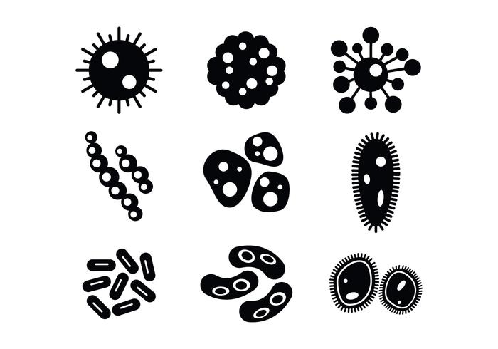 Free Bactérias, Bug, Vírus, Mold Vector Icon Set