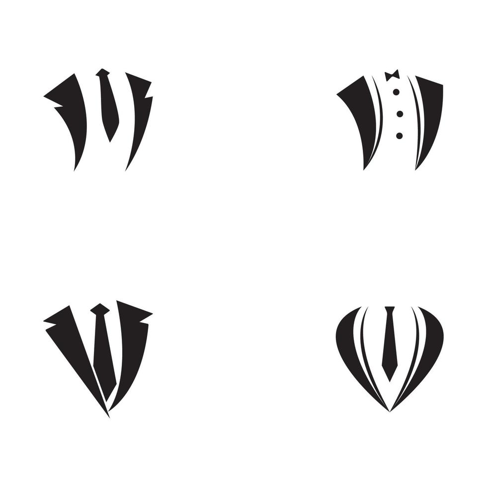 ilustração de ícone vetorial de modelo de logotipo de smoking vetor