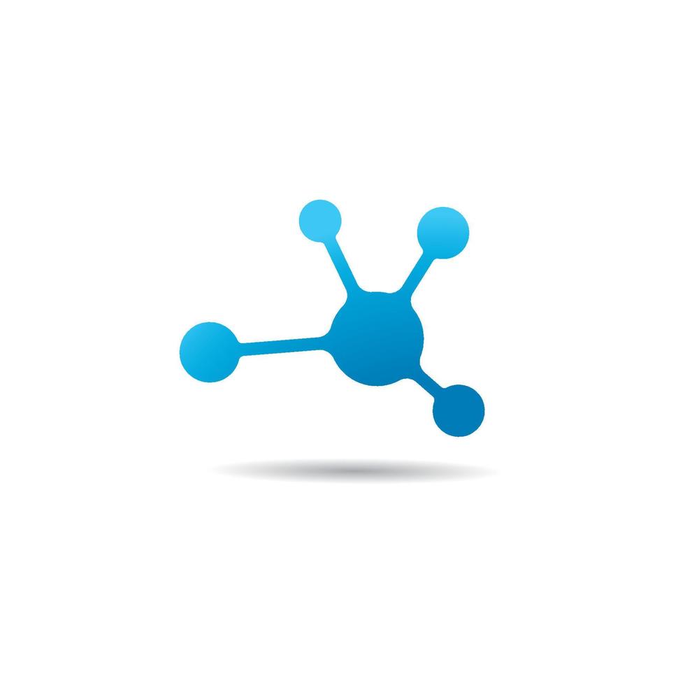 ilustração de ícone de vetor de logotipo de molécula