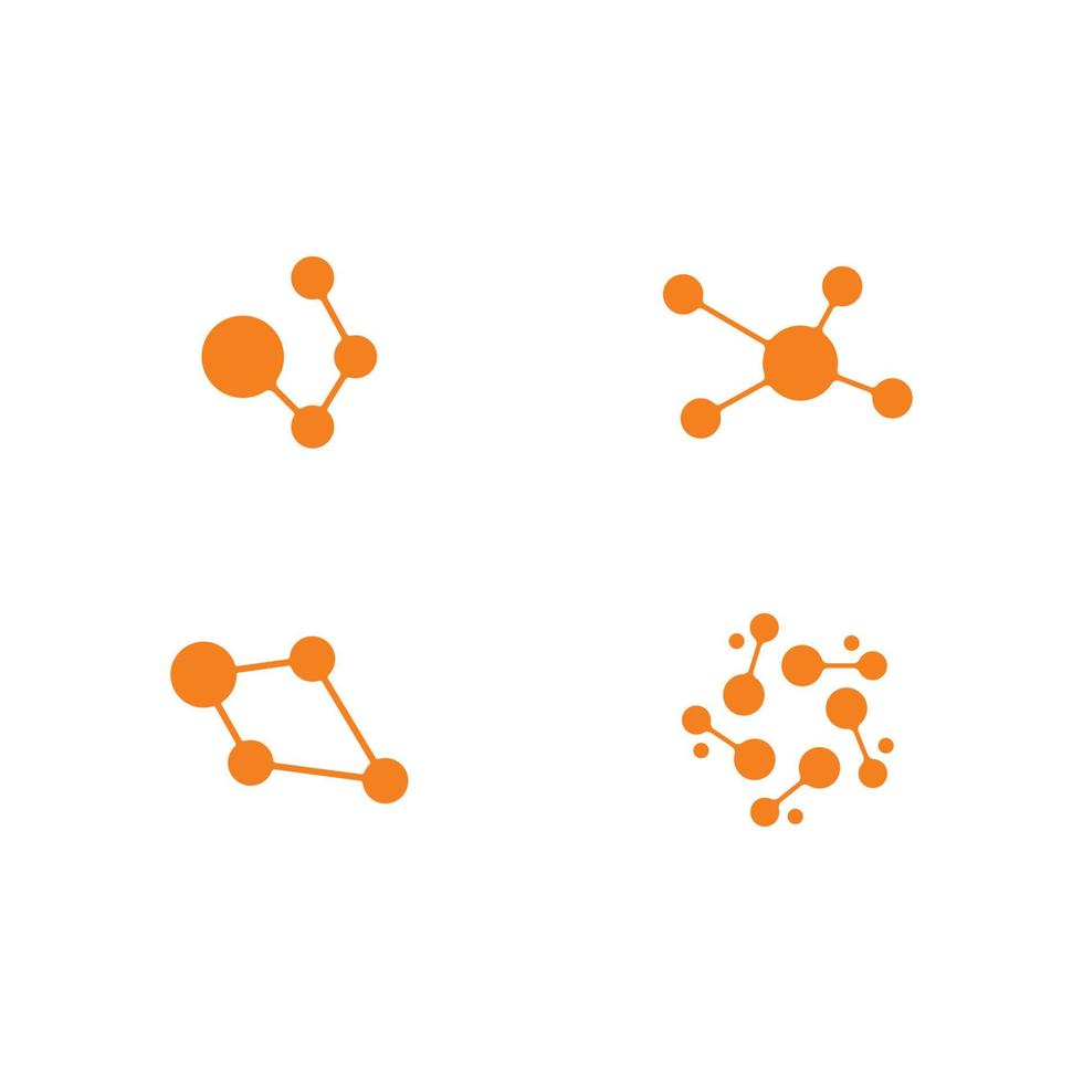 ilustração de ícone de vetor de logotipo de molécula