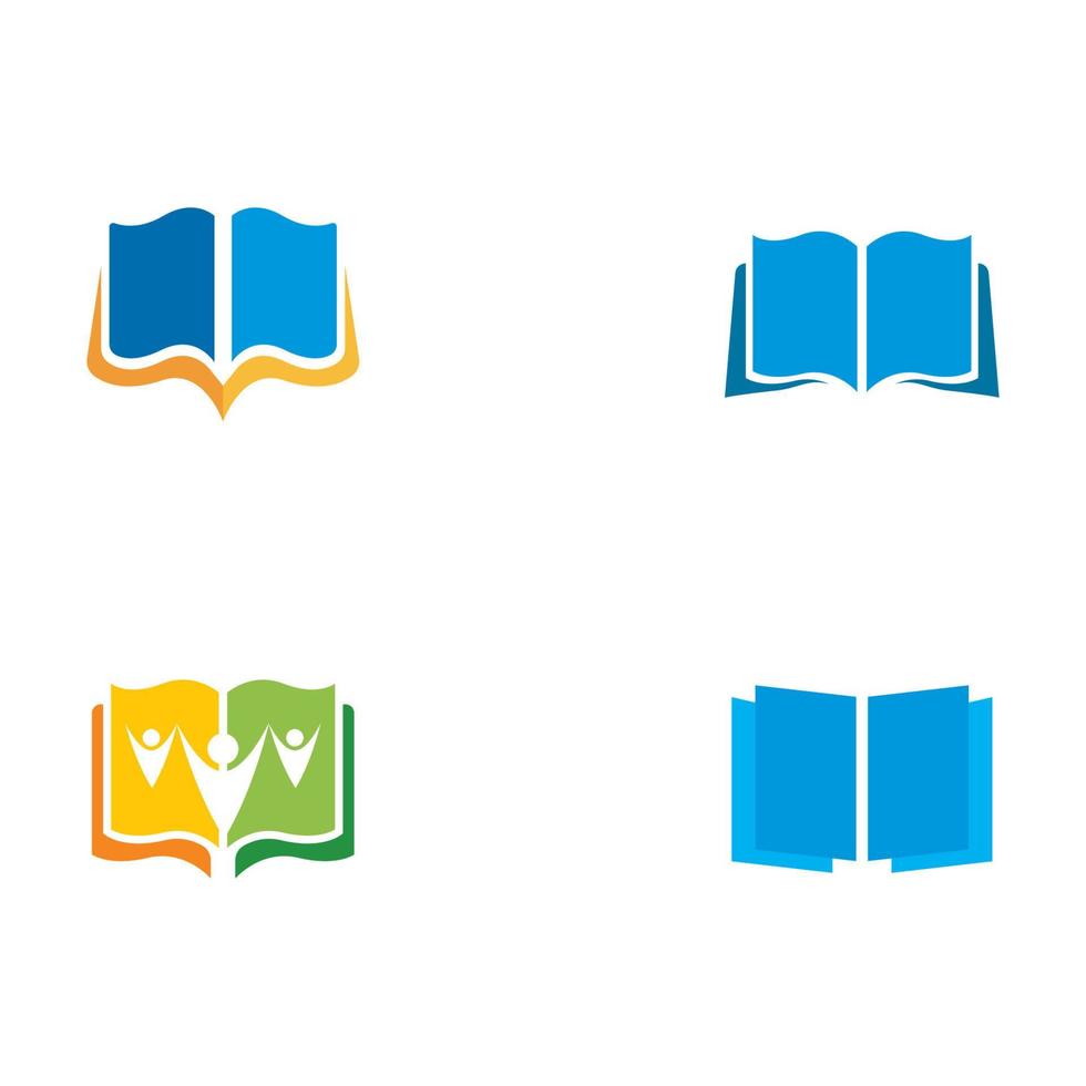 ilustração em vetor livro logotipo modelo