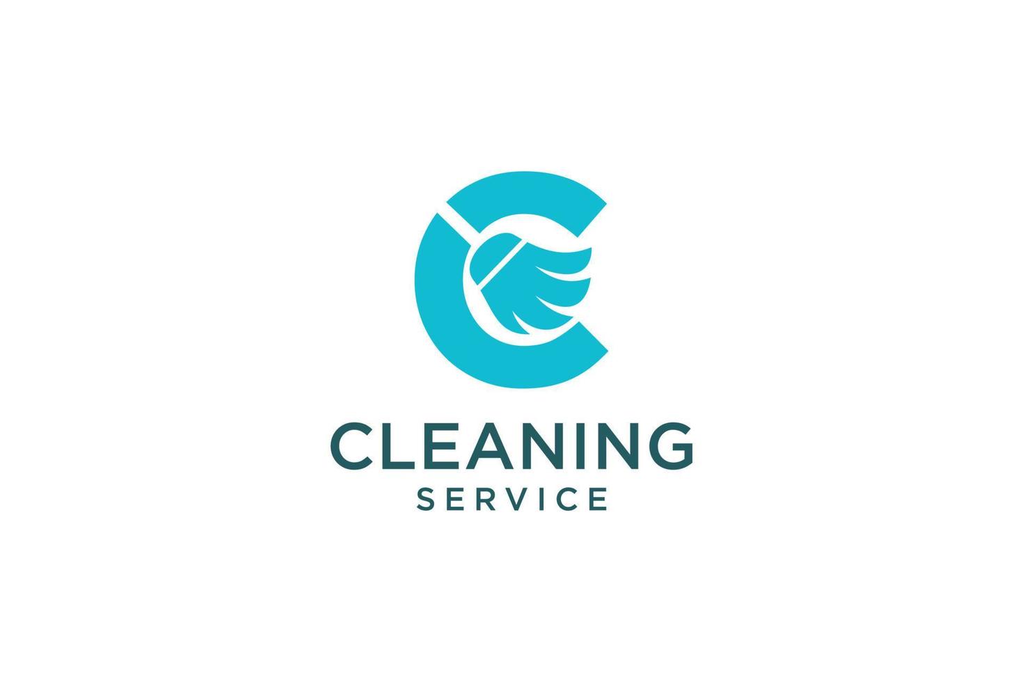 letra c para limpeza de manutenção de serviço limpo para detalhamento de carros, modelo de vetor de ícone de logotipo de casas.