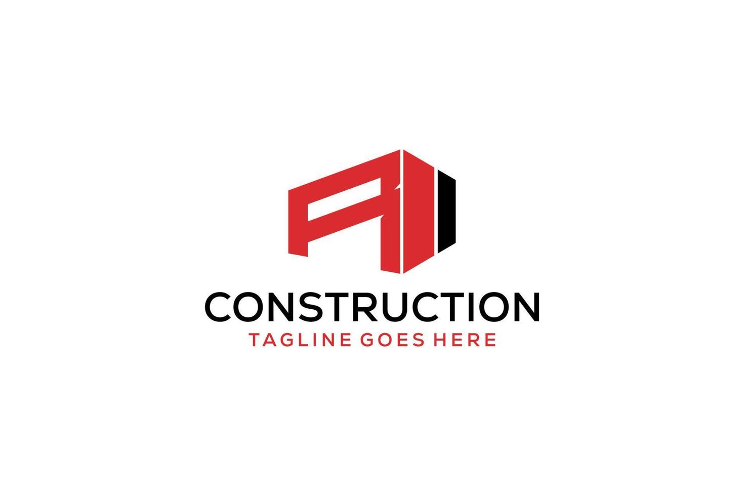 letra r para logotipo de remodelação imobiliária. elemento de modelo de design de logotipo de construção de arquitetura de construção. vetor