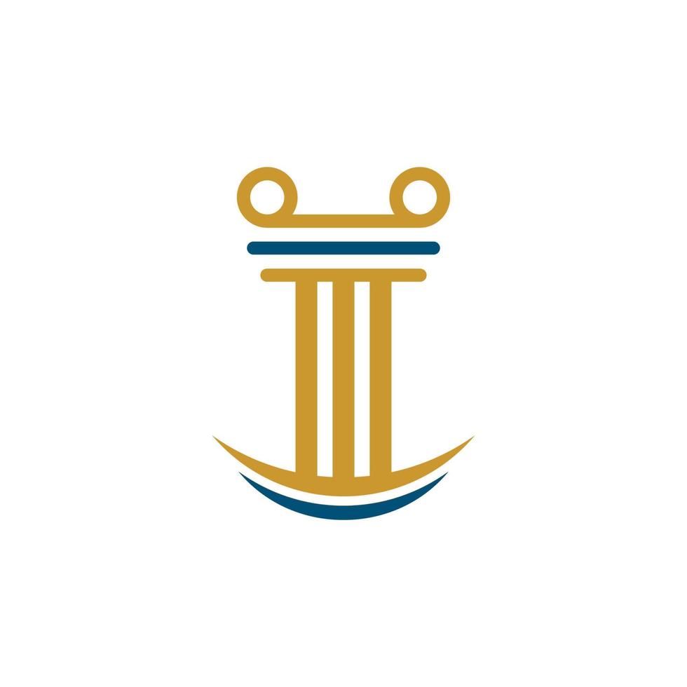 ícone de vetor de modelo de logotipo de pilar